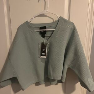 BRAND NWT Adidas x Ivy Park Teal Crop Shirt Sz XL